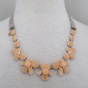 J. Crew Light Pink Ribbon Crystal Tie Necklace